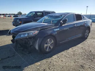 2015 Kia Optima Hybrid with VIN KNAGM4AD4F5082061, listed as a Copart auction lot 86454404 with 0 mi miles and Salvage Title. Bid and sale history available at carsss.com. Image 1.