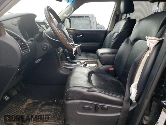 2016 Infiniti QX80 with VIN JN8AZ2NE5G9126763, listed as a Copart auction lot 43198835 with 182,316 mi miles and Salvage Title. Bid and sale history available at DreamBid. Image 7.
