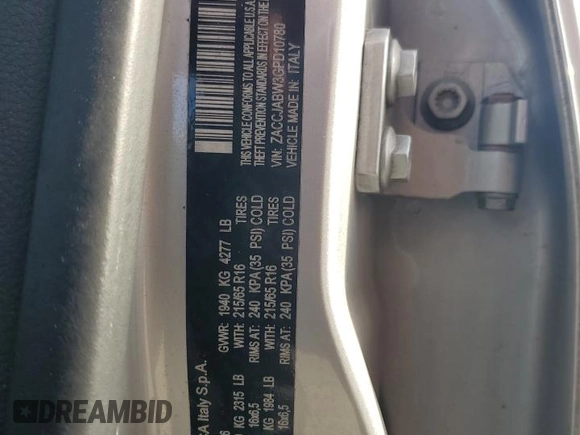 2016 Jeep Renegade Latitude z VIN ZACCJABW3GPD10780, wystawiony jako Copart lot #53134795 z przebiegiem 100 069 mil mil oraz Szkoda całkowita • Salvage title. Historia ofert i sprzedaży dostępna na DreamBid. Obrazek 13.