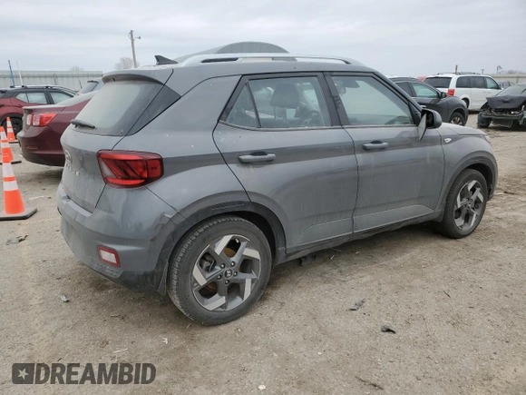 2022 Hyundai Venue SEL with VIN KMHRC8A34NU173473, listed as a Copart auction lot 44974405 with 15,518 mi miles and Salvage Title. Bid and sale history available at DreamBid. Image 3.