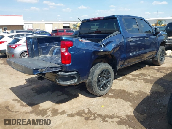2022 Chevrolet Silverado 1500 Custom Trail Boss with VIN 3GCPDCEK3NG684432, listed as a IAAI auction lot 41896116 with 37,523 mi miles and . Bid and sale history available at DreamBid. Image 4.