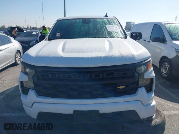 2022 Chevrolet Silverado 1500 Custom with VIN 1GCPDBEK2NZ627732, listed as a IAAI auction lot 41718968 with 1 mi miles. Bid and sale history available at carsss.com. Image 12.