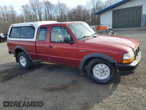 1998 Ford Ranger XL with VIN 1FTZR15U6WTA37267, listed as a Copart auction lot 53131745 with 98,790 mi miles and Clean Title. Bid and sale history available at DreamBid. Image 4.
