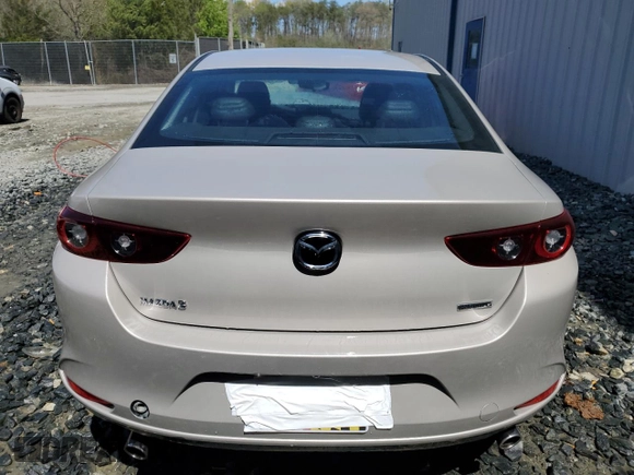 2025 Mazda 3 S Select Sport with VIN 3MZBPABM0SM466678, listed as a Copart auction lot 51999145 with 848 mi miles and Non Repairable. Bid and sale history available at DreamBid. Image 6.