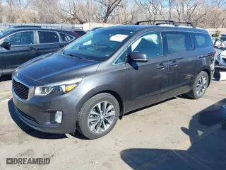 2018 Kia Sedona EX with VIN KNDMC5C16J6398985, listed as a IAAI auction lot 41631555 with 65,994 mi miles. Bid and sale history available at carsss.com. Image 2.