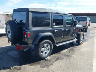 2018 Jeep Wrangler Unlimited Sport S with VIN 1C4HJXDG4JW149557, listed as a IAAI auction lot 42014833 with 54,472 mi miles. Bid and sale history available at carsss.com. Image 4.