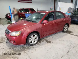 2008 Kia Spectra EX with VIN KNAFE121985020976, listed as a Copart auction lot 52587494 with 82,375 mi miles and Salvage Title. Bid and sale history available at carsss.com. Image 1.
