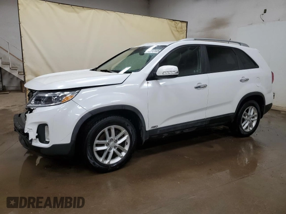 2014 Kia Sorento LX with VIN 5XYKTDA63EG437163, listed as a Copart auction lot 48313105 with 163,653 mi miles and Clean Title. Bid and sale history available at carsss.com. Image 1.