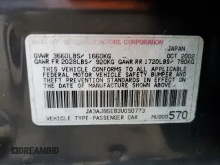 2003 Mitsubishi Lancer OZ-Rally with VIN JA3AJ86E83U050773, listed as a Copart auction lot 47749265 with 195,801 mi miles and Salvage Title. Bid and sale history available at carsss.com. Image 14.