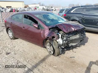 2017 Kia Forte LX with VIN 3KPFK4A75HE106261, listed as a IAAI auction lot 41830740 with 133,153 mi miles. Bid and sale history available at carsss.com. Image 1.