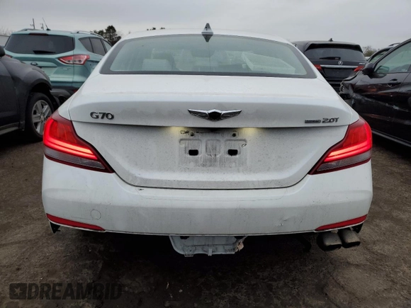 2021 Genesis G70 2.0T with VIN KMTG64LA9MU077166, listed as a Copart auction lot 42210745 with 59,020 mi miles and Salvage Title. Bid and sale history available at carsss.com. Image 6.
