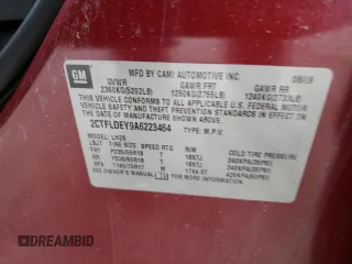 2010 GMC Terrain SLE-2 with VIN 2CTFLDEY9A6223464, listed as a Copart auction lot 74579534 with 122,271 mi miles and Clean Title. Bid and sale history available at carsss.com. Image 13.