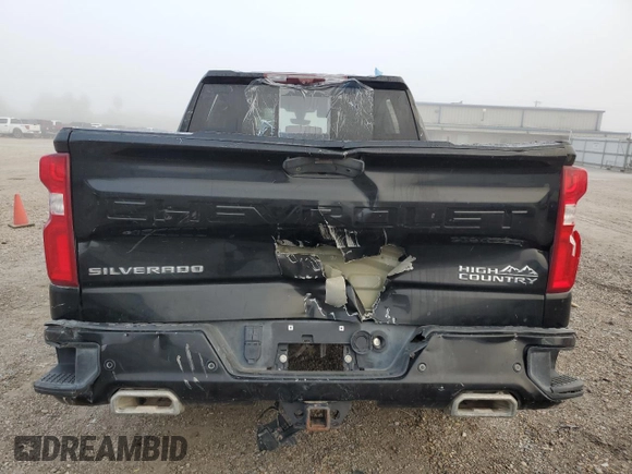 2020 Chevrolet Silverado 1500 High Country with VIN 3GCUYHED1LG266518, listed as a Copart auction lot 77693484 with 88,703 mi miles and Salvage Title. Bid and sale history available at carsss.com. Image 6.