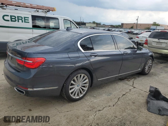 2017 BMW 7 Series 740i xDrive with VIN WBA7E4C32HGU99963, listed as a Copart auction lot 65848354 with 99,396 mi miles and Salvage Title. Bid and sale history available at carsss.com. Image 3.