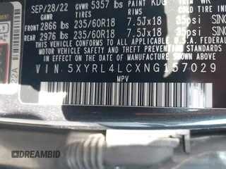 2022 Kia Sorento S z VIN 5XYRL4LCXNG157029, wystawiony jako IAAI lot #42502291 z przebiegiem 60 403 mil mil oraz . Historia ofert i sprzedaży dostępna na DreamBid. Obrazek 9.