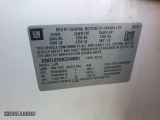 2012 GMC Terrain SLT-2 with VIN 2GKFLXE50C6348881, listed as a Copart auction lot 47564445 with 222,105 mi miles and Salvage Title. Bid and sale history available at carsss.com. Image 15.