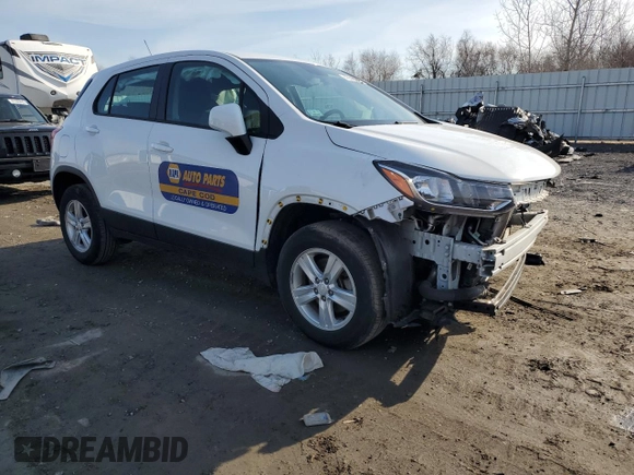 2022 Chevrolet Trax LS with VIN KL7CJNSM9NB504966, listed as a Copart auction lot 46585695 with 75,595 mi miles and Salvage Title. Bid and sale history available at carsss.com. Image 4.