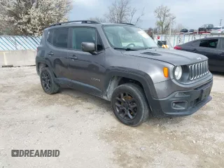 2017 Jeep Renegade Latitude with VIN ZACCJBBB0HPE88196, listed as a IAAI auction lot 42076789 with 127,008 mi miles. Bid and sale history available at carsss.com. Image 1.