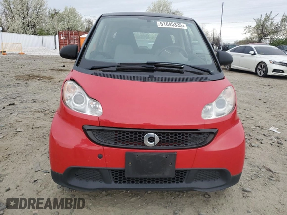 2014 Smart fortwo Pure with VIN WMEEJ3BA9EK739617, listed as a Copart auction lot 51645335 with 47,428 mi miles and Clean title. Bid and sale history available at DreamBid. Image 5.