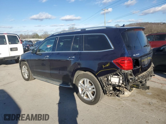 2016 Mercedes-Benz GL with VIN 4JGDF6EE7GA700816, listed as a Copart auction lot 41522315 with 126,240 mi miles and Salvage Title. Bid and sale history available at carsss.com. Image 2.