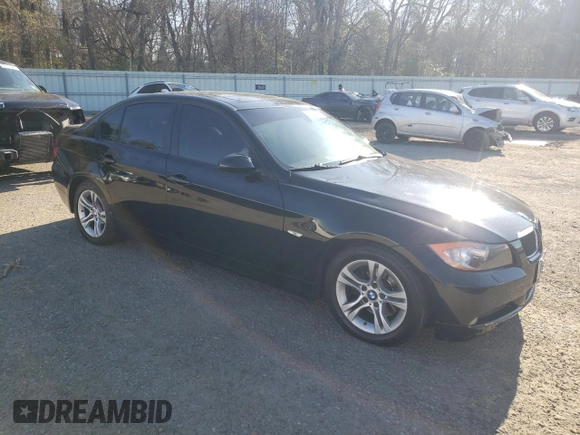 2008 BMW 3 Series 328xi with VIN WBAVC73598KP37191, listed as a Copart auction lot 41509205 with 211,172 mi miles and Salvage Title. Bid and sale history available at carsss.com. Image 4.