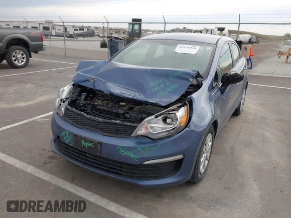 2016 Kia Rio LX with VIN KNADM4A39G6641920, listed as a IAAI auction lot 42158020 with 136,055 mi miles and . Bid and sale history available at DreamBid. Image 6.