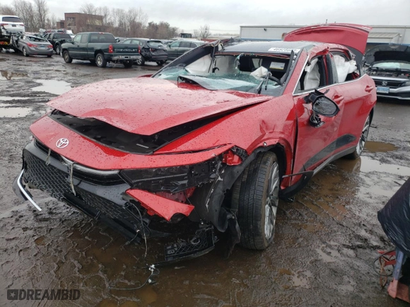 2023 Toyota Crown XLE with VIN JTDAAAAF6P3013662, listed as a Copart auction lot 46928605 with 0 mi miles and Salvage Title. Bid and sale history available at carsss.com. Image 1.