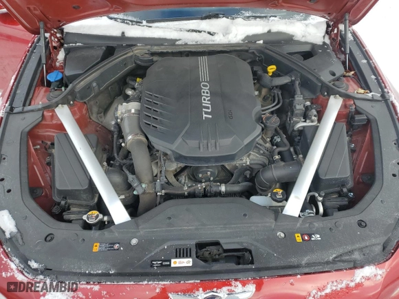 2019 Genesis G70 3.3T Advanced with VIN KMTG74LE7KU027279, listed as a Copart auction lot 88321585 with 99,503 mi miles and Salvage Title. Bid and sale history available at carsss.com. Image 13.