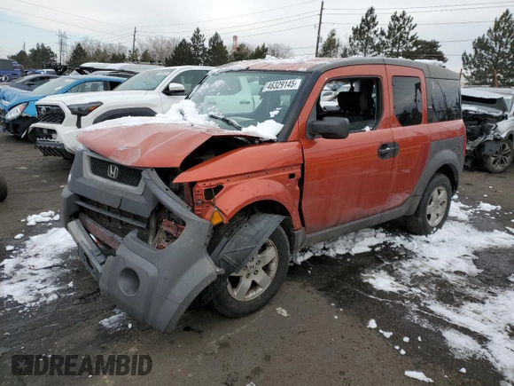 2004 Honda Element EX with VIN 5J6YH27654L034760, listed as a Copart auction lot 46329145 with 207,787 mi miles and Salvage Title. Bid and sale history available at DreamBid. Image 1.
