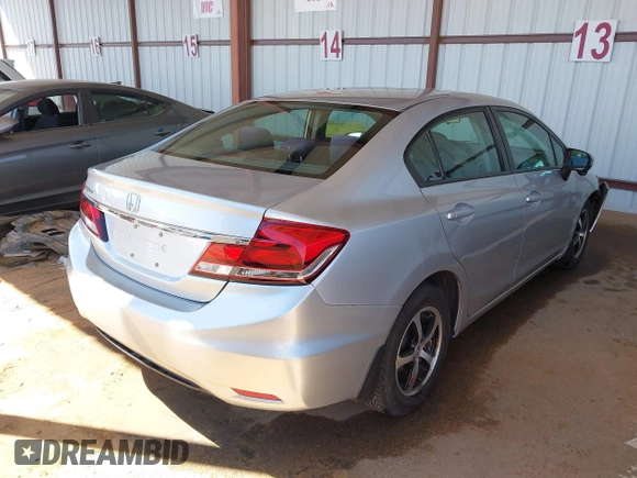 2015 Honda Civic Sedan SE with VIN 19XFB2F70FE098628, listed as a IAAI auction lot 41722712 with 92,493 mi miles. Bid and sale history available at carsss.com. Image 4.