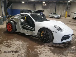2021 Porsche 911 Turbo S with VIN WP0AD2A91MS257633, listed as a Copart auction lot 45396055 with Not Provided miles and Salvage Title. Bid and sale history available at DreamBid. Image 4.