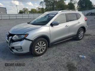 2017 Nissan Rogue SV with VIN JN8AT2MT9HW143313, listed as a Copart auction lot 52010935 with 92,200 mi miles and Salvage Title. Bid and sale history available at carsss.com. Image 1.