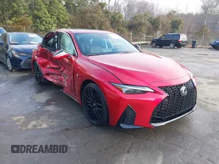 2023 Lexus IS with VIN JTHGZ1B25P5071179, listed as a IAAI auction lot 41214234 with 4,626 mi miles. Bid and sale history available at carsss.com. Image 1.