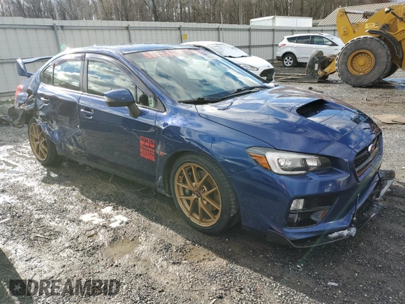 2015 Subaru WRX STI Limited with VIN JF1VA2S60F9802803, listed as a Copart auction lot 79916683 with 108,502 mi miles and Salvage title. Bid and sale history available at DreamBid. Image 4.