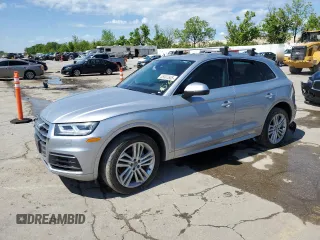 2018 Audi Q5 Premium Plus with VIN WA1BNAFY4J2102642, listed as a Copart auction lot 55307635 with 95,241 mi miles and Salvage title. Bid and sale history available at DreamBid. Image 1.