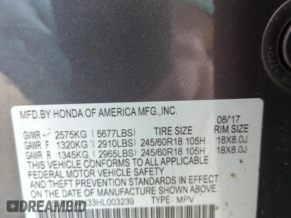 2017 Acura MDX with VIN 5J8YD4H33HL003239, listed as a Copart auction lot 77149094 with 0 mi miles and Salvage Title. Bid and sale history available at carsss.com. Image 14.