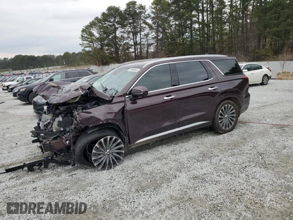2024 Hyundai Palisade Calligraphy z VIN KM8R7DGE7RU654586, wystawiony jako Copart lot #43860665 z przebiegiem 12 812 mil mil oraz Szkoda całkowita • Salvage title. Historia ofert i sprzedaży dostępna na DreamBid. Obrazek 1.