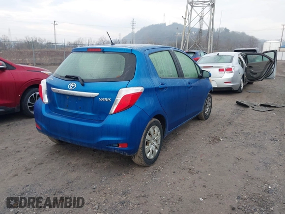 2013 Toyota Yaris L with VIN JTDKTUD30DD553855, listed as a IAAI auction lot 41485101 with 83,546 mi miles. Bid and sale history available at carsss.com. Image 4.