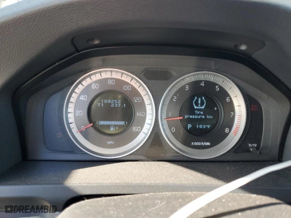 2013 Volvo S60 T5 Premier with VIN YV1612FS4D1222286, listed as a Copart auction lot 50990215 with 108,252 mi miles and Salvage Title. Bid and sale history available at carsss.com. Image 9.
