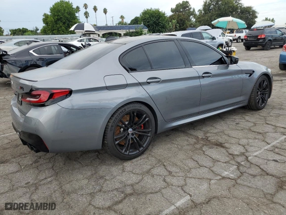 2023 BMW M5 with VIN WBS83CH05PCM79470, listed as a Copart auction lot 67371803 with 3,923 mi miles. Bid and sale history available at carsss.com. Image 3.