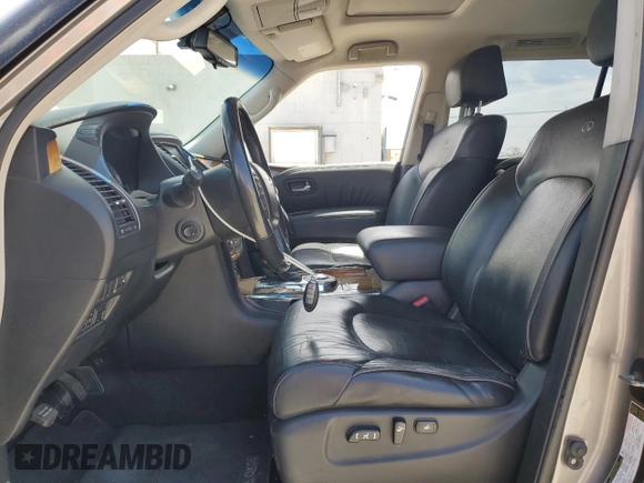 2011 Infiniti QX56 8-passenger with VIN JN8AZ2ND0B9701819, listed as a Copart auction lot 54975635 with 186,584 mi miles and Clean Title. Bid and sale history available at carsss.com. Image 7.