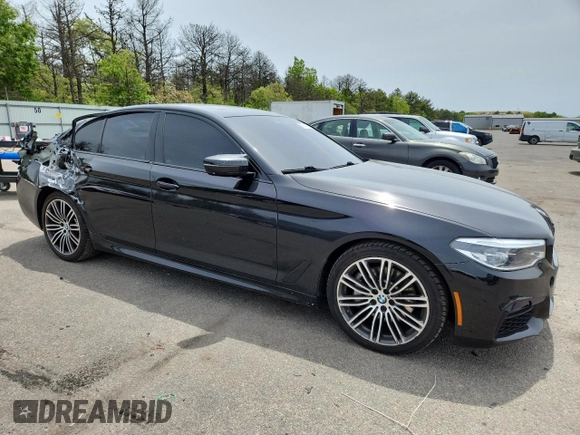 2019 BMW 5 Series 540i xDrive with VIN WBAJE7C53KWD55234, listed as a Copart auction lot 57797475 with 81,844 mi miles and Salvage title. Bid and sale history available at DreamBid. Image 4.