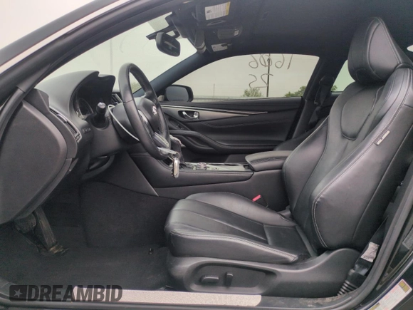 2017 Infiniti Q60 Premium with VIN JN1EV7EL8HM551447, listed as a Copart auction lot 58172955 with 43,457 mi miles and Salvage title. Bid and sale history available at DreamBid. Image 7.