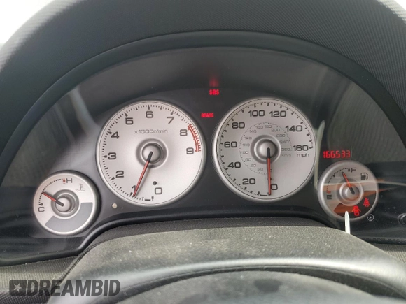 2002 Acura RSX Type S with VIN JH4DC53022C016749, listed as a Copart auction lot 53957485 with 166,533 mi miles and Salvage title. Bid and sale history available at DreamBid. Image 9.