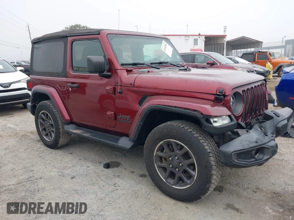 2021 Jeep Wrangler Sport S with VIN 1C4GJXAN8MW700480, listed as a IAAI auction lot 41149300 with 41,433 mi miles and . Bid and sale history available at DreamBid. Image 1.