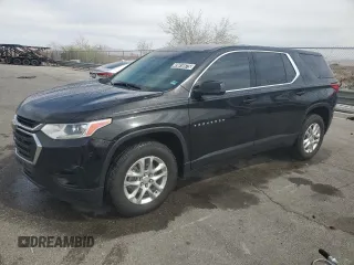 2020 Chevrolet Traverse LS with VIN 1GNERFKWXLJ257852, listed as a Copart auction lot 49618675 with 83,057 mi miles and Clean Title. Bid and sale history available at carsss.com. Image 1.