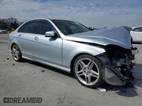 2014 Mercedes-Benz C 250 Sport with VIN WDDGF4HB2EG253481, listed as a Copart auction lot 50882175 with 132,494 mi miles and Salvage Title. Bid and sale history available at DreamBid. Image 4.