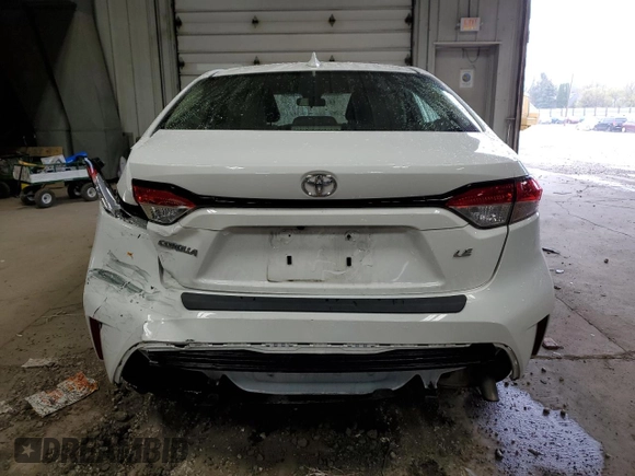 2022 Toyota Corolla LE with VIN JTDEPMAE8N3013331, listed as a Copart auction lot 55244145 with 33,045 mi miles and Salvage Title. Bid and sale history available at carsss.com. Image 6.