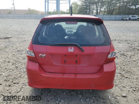 2007 Honda Fit Sport with VIN JHMGD37677S068288, listed as a Copart auction lot 55105865 with Not provided miles and Clean title. Bid and sale history available at DreamBid. Image 6.