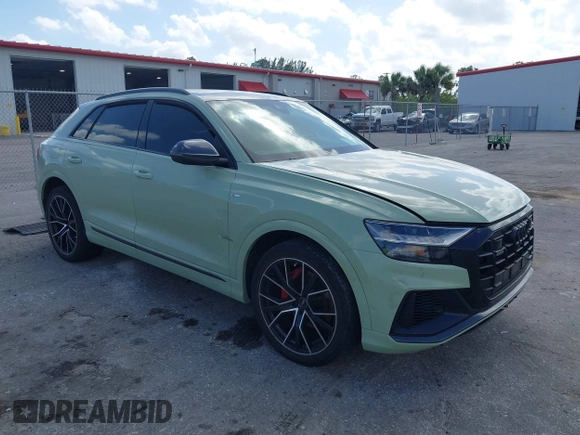 2023 Audi Q8 Premium Plus z VIN WA1EVBF14PD016072, wystawiony jako IAAI lot #41947316 z przebiegiem Nie podano mil oraz . Historia ofert i sprzedaży dostępna na DreamBid. Obrazek 1.